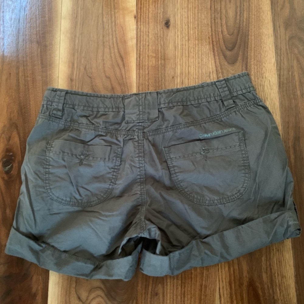 Calvin Klein Army Green Cargo Shorts